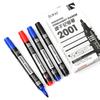Waterproof Marker Pen Oil Permanent Dual Tip 2.8 Mm Nib Black Blue Red Art Marker Pens School Office Stationery