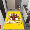 Curious Monkey Party Personalized Name Floor Mat Perfect for Bedrooms Study room Dormitory Playrooms Anti-slip Rug Decorate Offices