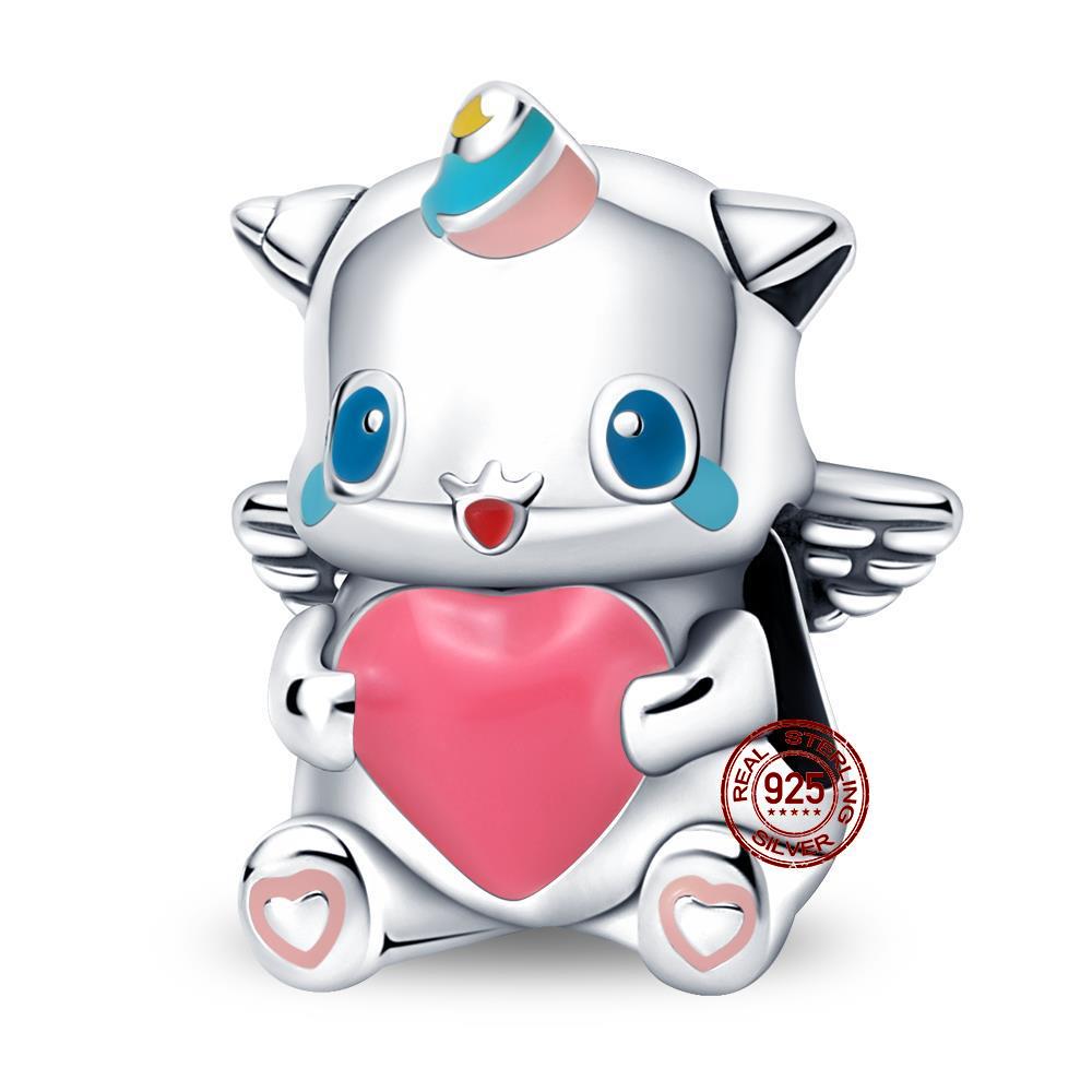 Cute Animals Beads Charms Fit Original 3Mm Bracelet Dog Cat Owl Rabbit Diy Jewelry Making Animals Protection