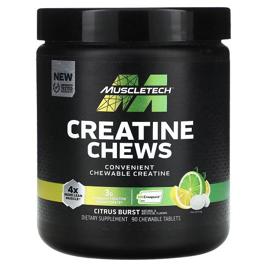 

Creatine Chews, Citrus Burst, 90 Chewable Tablets (1 G Per Tablet)