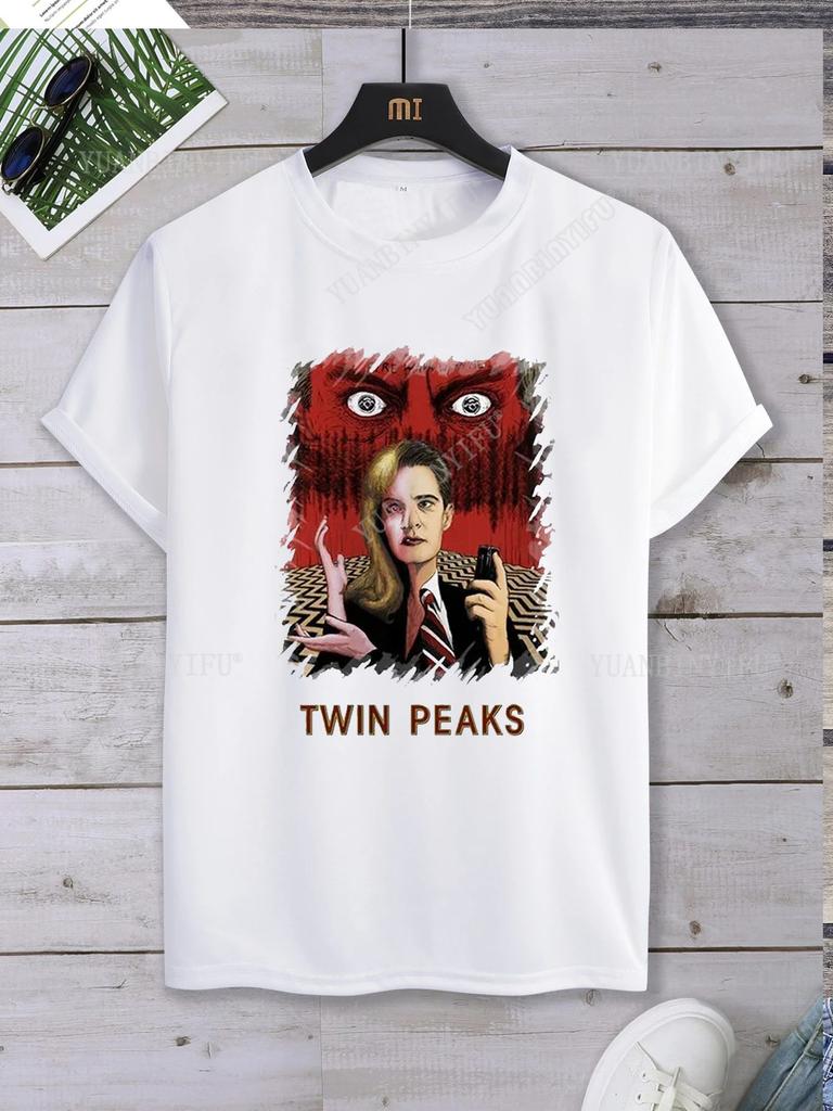 Hipster Twin Peaks Printed Unisex Shirt Loose T-shirt Top Short Sleeve O-neck Street Hot Sale