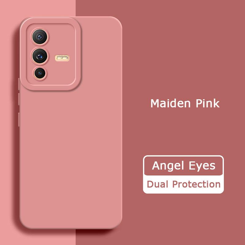 Angel Eyes Square Liquid Silicone Phone Case for VIVO V23 Pro 5G Soft Mobile Cover VIVOV23 V 23 V23Pro 360 Protective Shield Bag