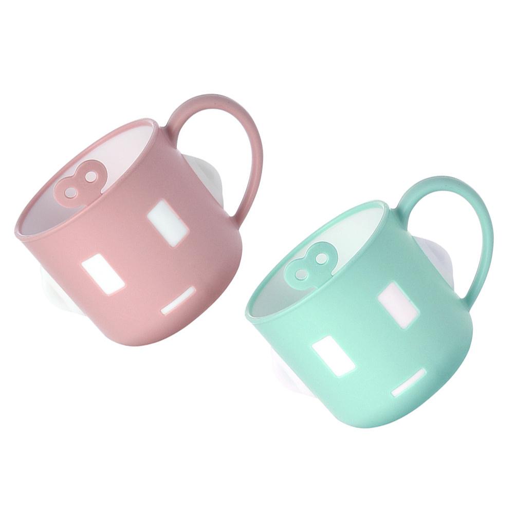 2Pcs Kids Cartoon Toothbrush Cups Antiscald Thickened PP Silicone Material Wash Mouthwash Cup Nonfaded Deformresistant