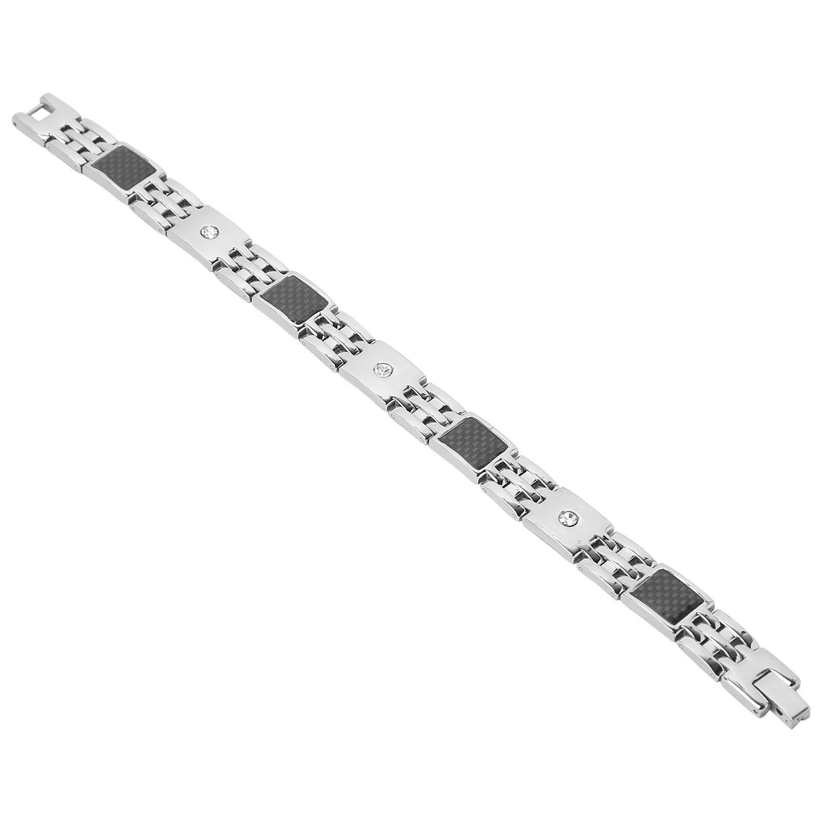 Мужской браслет магнитной терапии, браслет для снятия боли и усталости, ювелирный подарок, аксессуар (Серебряный)