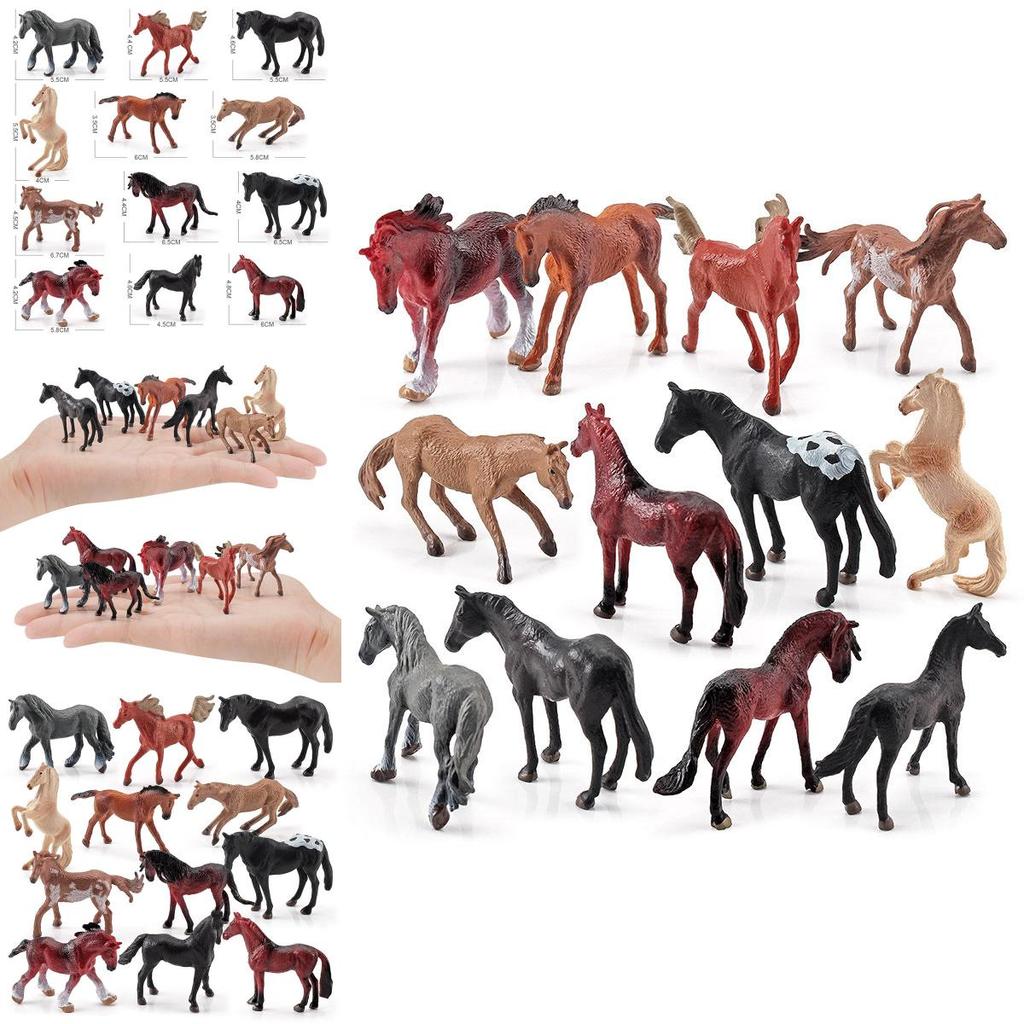 Realistic World Horse Model Set Static Miniatures Of Keat Marshal Morgan And Freis