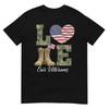 Love Our Veterans Day Proud Military American Flag Thank You TShirt
