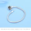 Simple Square Buckle Plain Soft Chain Bracelet 925 Sterling Silver Basic Snake Bone Bangle DIY Jewelry Making Accessories