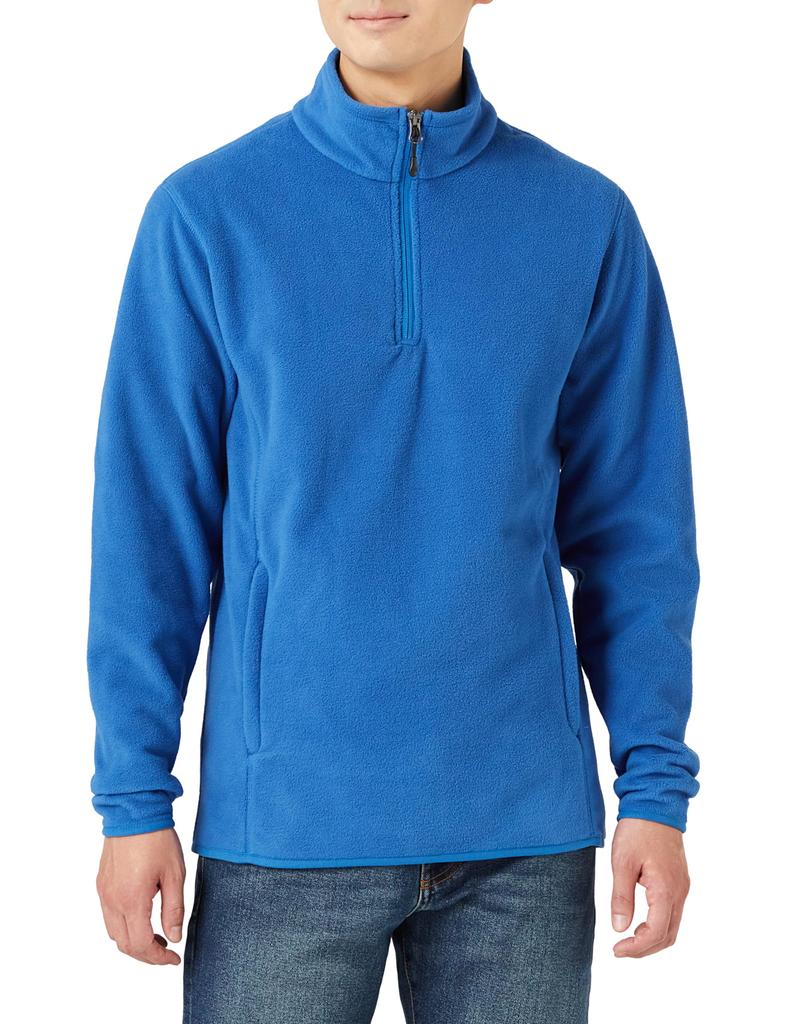 Amazon Essentials Men's Quarter-Zip Fleece Jacket, Cobalt Blue, Size M