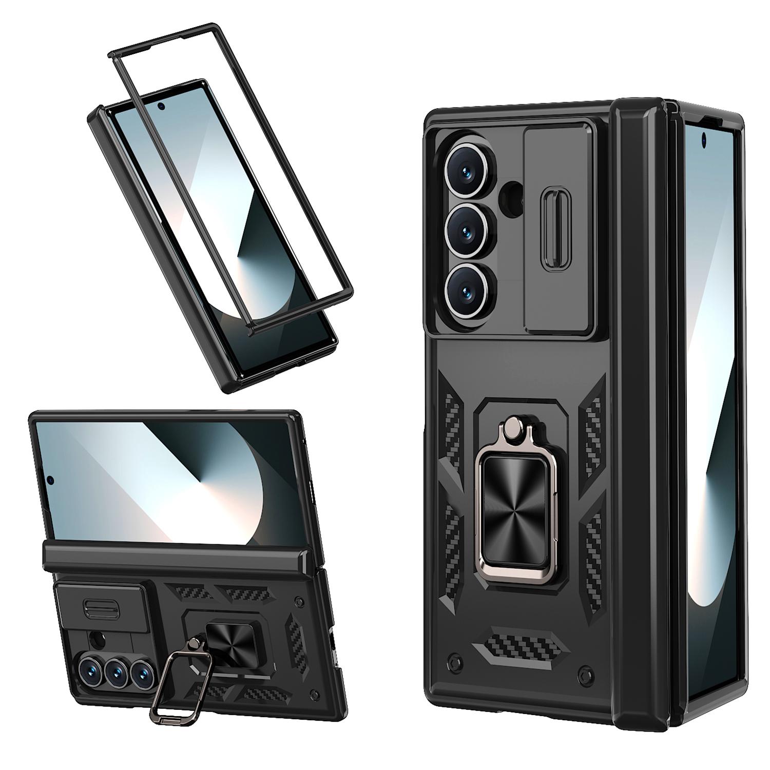 

For Samsung Galaxy Z Fold7 5G Case PC+TPU Shockproof Phone Back Cover with Kickstand