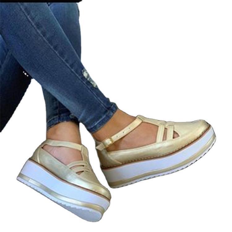 Sıcak Satış oyuk Kadın Sandalet Tokalı Askılı Süet Yazlık Ayakkabılar Chaussures Femme Düz Platform Sandalyalar Ayakkabı Moda