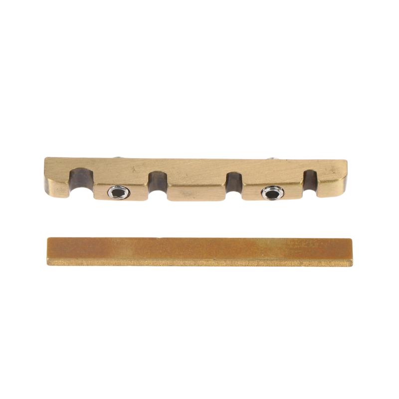 1Set Adjustable Bell Brass Bass Bridge Nut Guitar 38Mm For 4 String Bass Guitar Piano Pillow Accessories