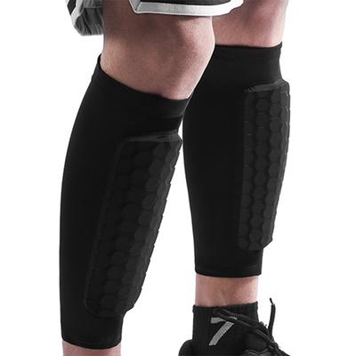 1 par de espinilleras de fútbol, calentadores de piernas de compresión anticolisión para baloncesto, calcetines para pantorrillas y gimnasio