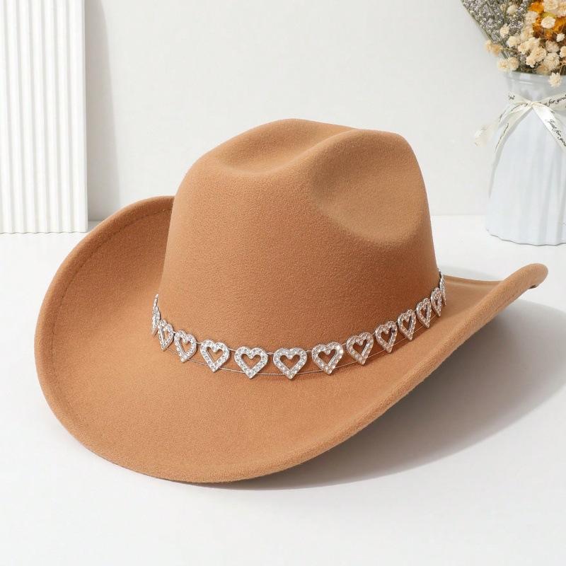 Love jazz top hat high quality woolen western cowboy hat summer men and women holiday party bride