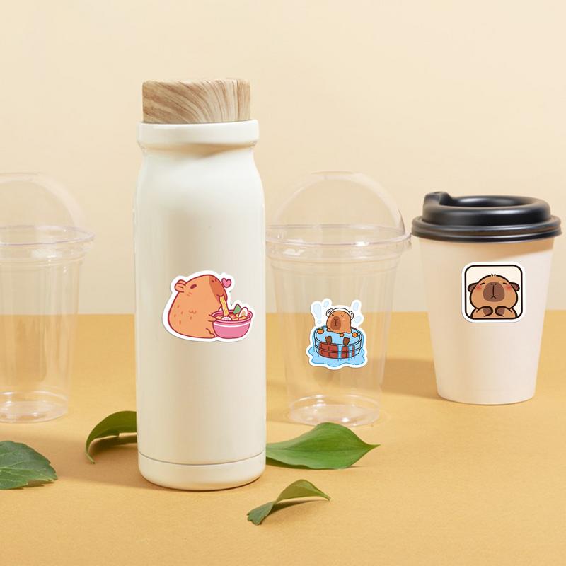 50pcs Cartoon Capybara Sticker Decals Decoration Capybara Stickers for Kids Cartoon Animal Decals Graffiti Sticker Kid Toy