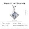 3-Carat D Color Moissanite Princess-Cut Irregular Pendant in S925 Sterling Silver for Women