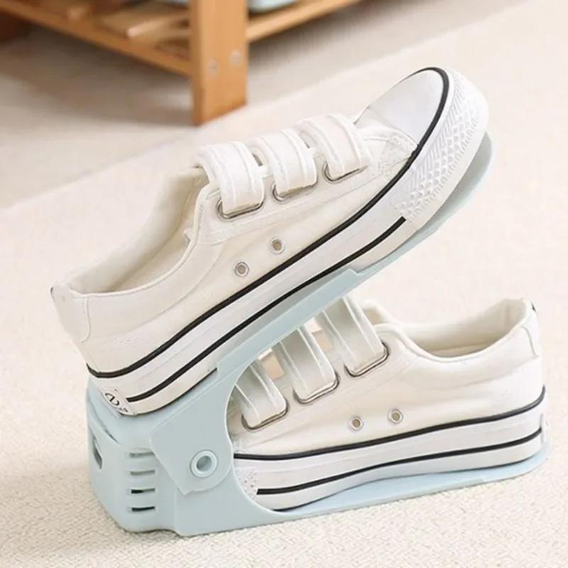 Double Layer Shoe rack Adjustable Shoe Rack Stand Organizer Footwear Support Space Saving Cabinet Storage Shoe Stand