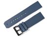 [Import King Original] Watch Parts - Compatible with Cartier - Calibre Strap - Aftermarket Rubber Diver Strap - Blue - 24mm - PVD