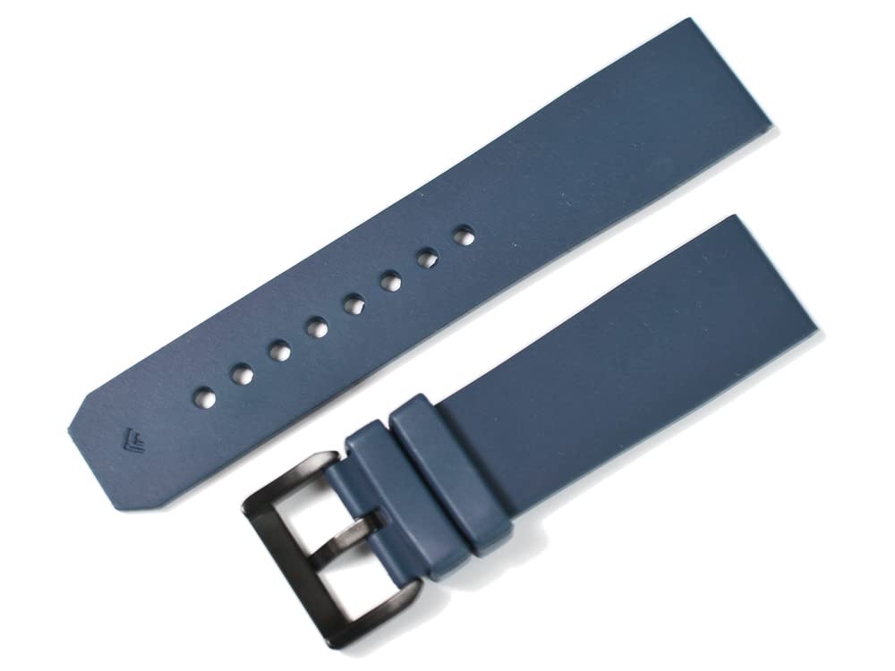 [Import King Original] Watch Parts - Compatible with Cartier - Calibre Strap - Aftermarket Rubber Diver Strap - Blue - 24mm - PVD