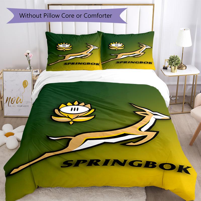 3pcs Springboks Bedding Set Duvet Cover Closure Includes 1 Duvet Cover & 2 Pillowcases, Soft and Comfortable for All Seasons.