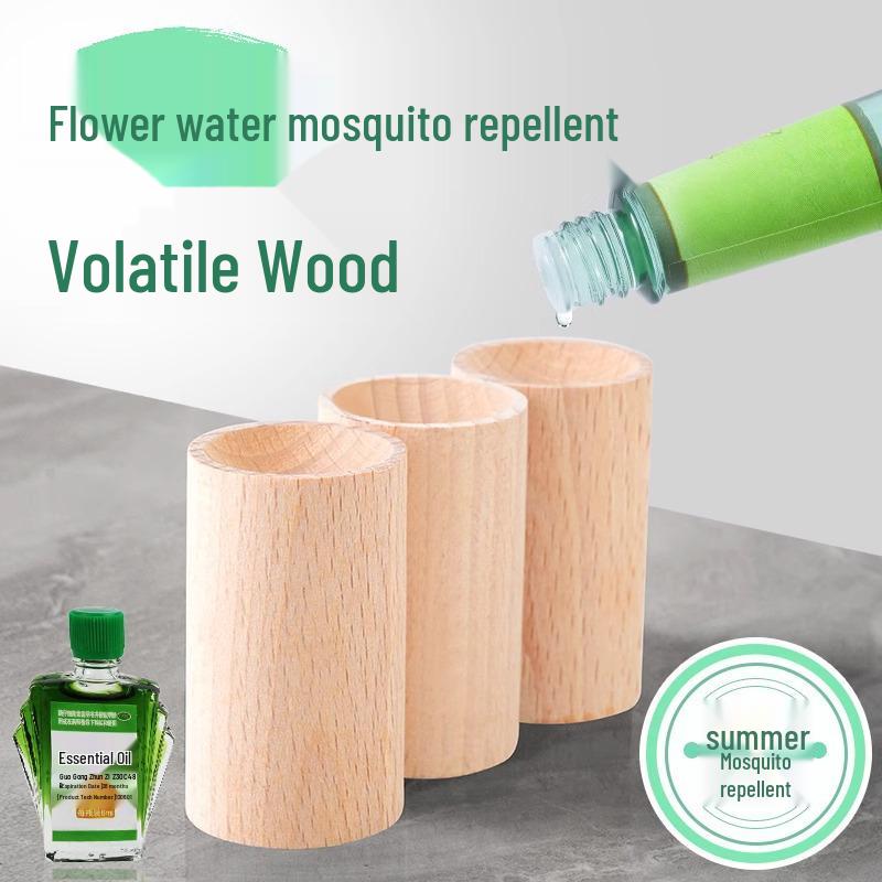 Cylindrical Wooden Mosquito Repellent Diffuser: Long-lasting Fragrance for Bedroom, Wardrobe, Ornament, and Car