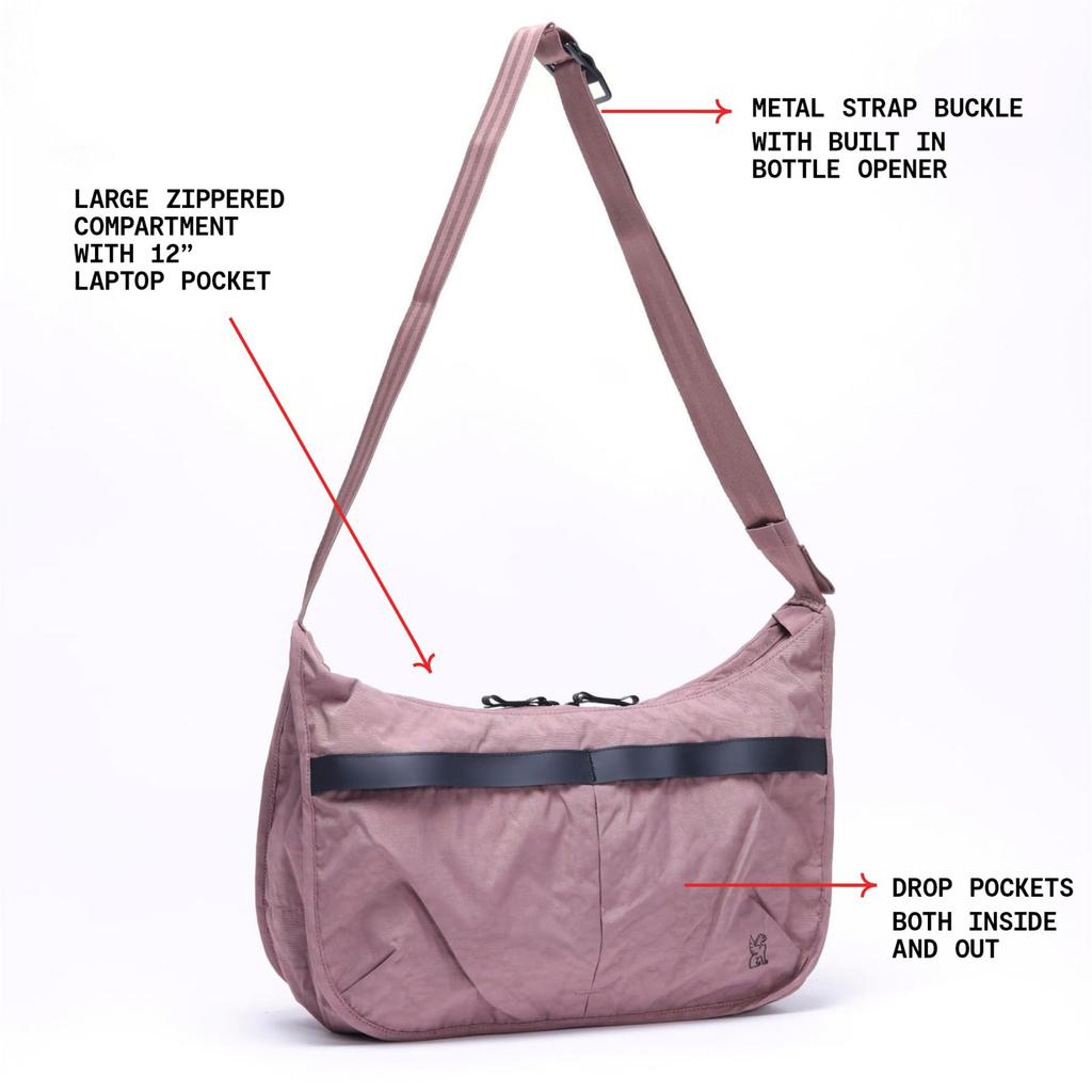 Chrome YOYOGI 14L MESSENGER Shoulder Bag Mauve Purple Pink (Current Model) MAUV_MAUVE Water-Repellent
