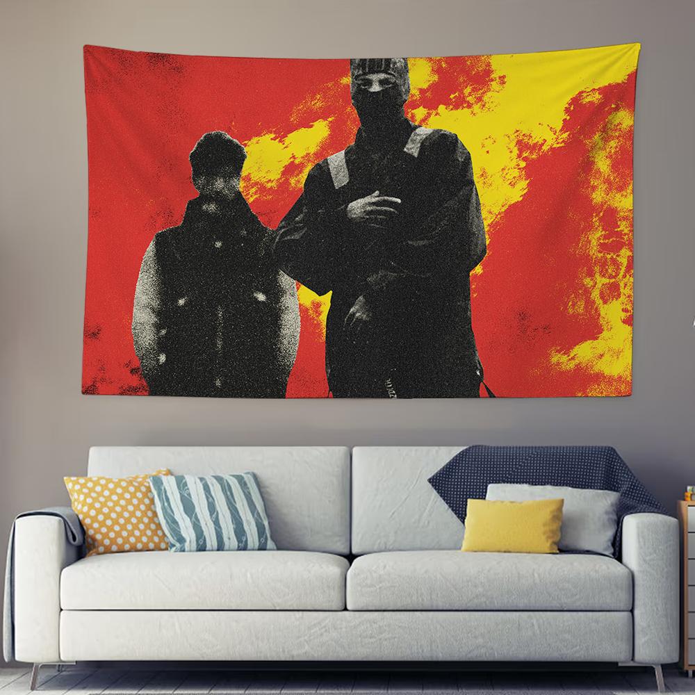 Musik-Twenty One Pilots Wandteppich Dekoration Schlafzimmer Wohnheim Hintergrundtuch Ferienhaus Party Wohnzimmer Clubtuch