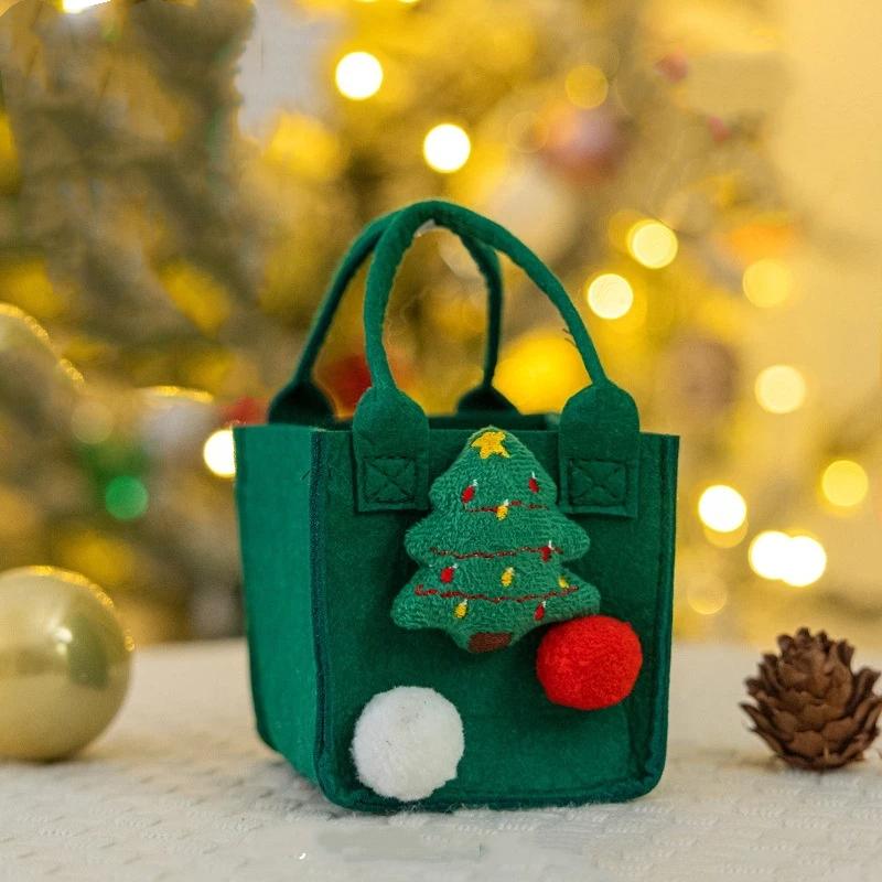 Christmas Gift Bag Gift Bag Canvas Bag Christmas Eve Handbag Candy Apple Hand-Carrying Packaging Bag