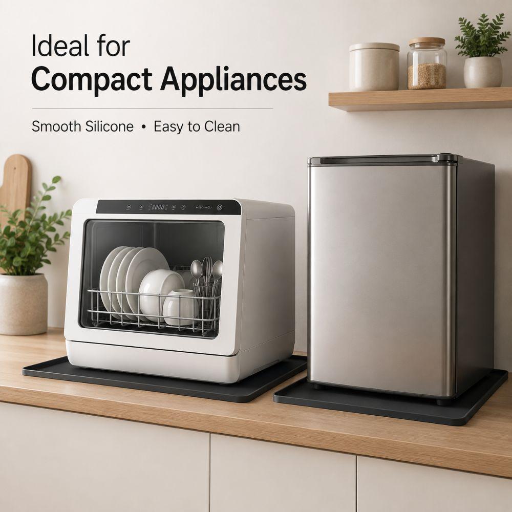 Leak-Proof Washing Machine Drain Pan Raised Edge Washer Dryer Mat Water Dispenser Mat  Utility Room