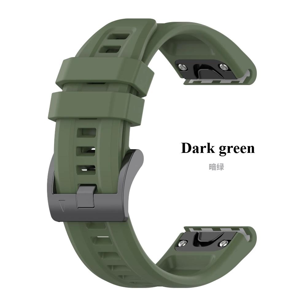 26mm 22mm 20mm QuickFit Silicone Strap For Garmin Fenix 8/Tactix 8/Enduro3/Fenix E 7X Bracelet Wristband Forerunner 965/955 Band