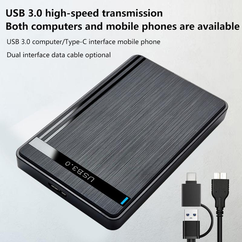 2.5-Inch Ssd Hdd Sata Driver-Free Micro Type-C Usb3.0 External Mobile Hard Drive Box Storage Device Efficient Office Game