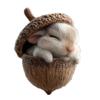 Forest Animal Acorn Flat Ornaments 1/5/6Pcs Lovely Christmas Decor for Kids Room Xmas Tree Holiday Party Indoor Decoration