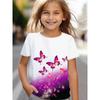 Abbigliamento Bambina Vestiti Bambina Maglietta Manica Corta Bambina Stampa Farfalla Carina Kawaii Girocollo Top Bambina Vestiti Estivi Bambini