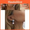Stylish Resin Floral Stud Earrings Trendy Geometric Design For Women