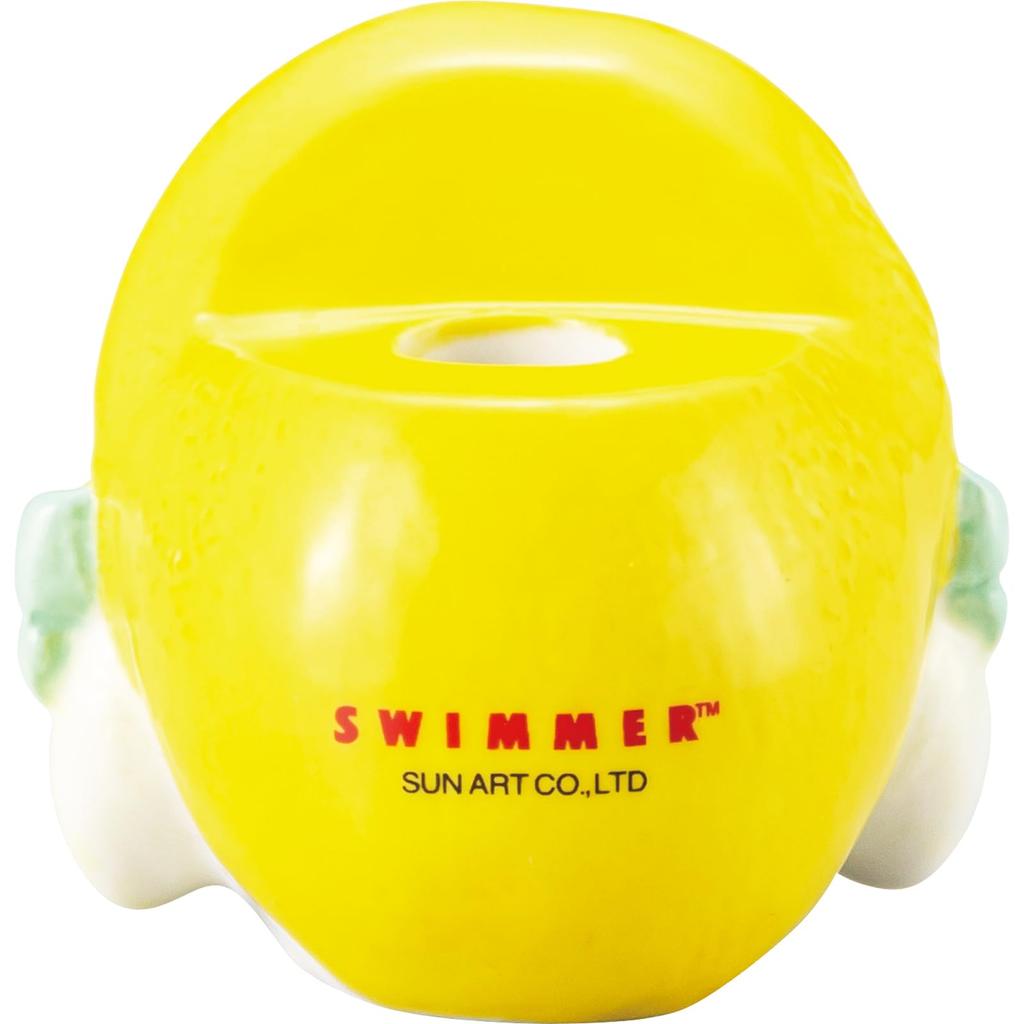 3D Toothbrush 7 X 7 Fluffy Swimmer Birthday White and "Swimmer" Holder, Approx. Cm, Design, Merchandise, Gift, Yellow, SAN4736-4