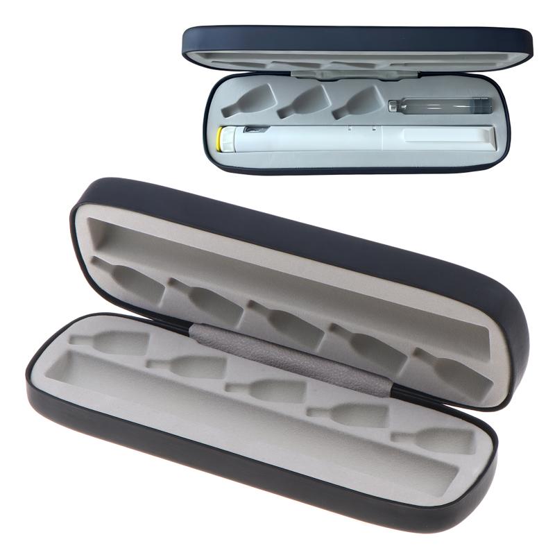 1Pcs Smooth Matte Surface Compact Carry Size Injection Pen Box Cosmetic Pen Holder Eva Insulin Pen Storage Case