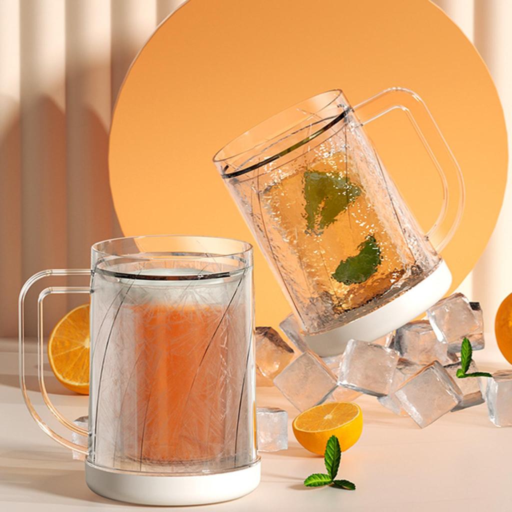 Home With Handle Liquid Refrigerator FrozenCup Summer Double Layer Freezer Beer Mugs Ice Mugs For Home