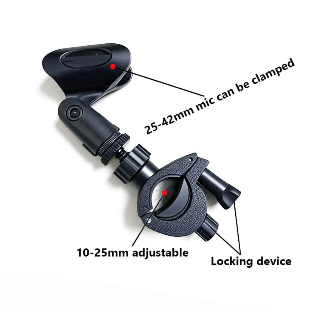 Lightweight Plastic Microphone Extension Clip Mounting Hardware Flexible Mic Stand Clip Stable Wireless Mic Holder