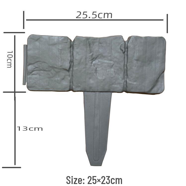 Plastic Imitation Stone Garden Fence: Foldable, Splicing Lawn Fence for Horticulture
