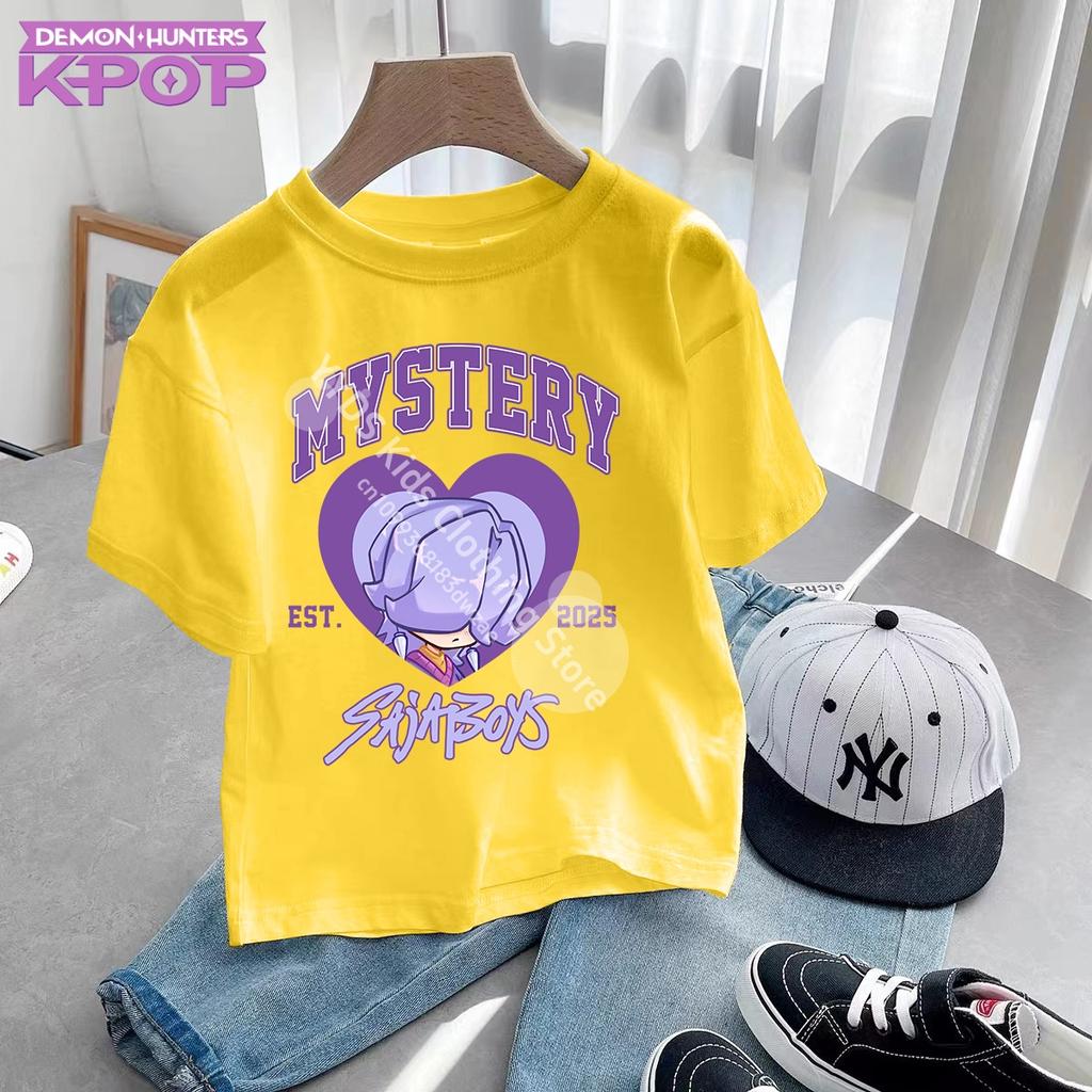 KPop Lovci démonů Saja Chlapci Dětské oblečení Léto Kreslené Derpy Tygří oblečení Móda Chlapecké tričko Bavlna Dětská trička