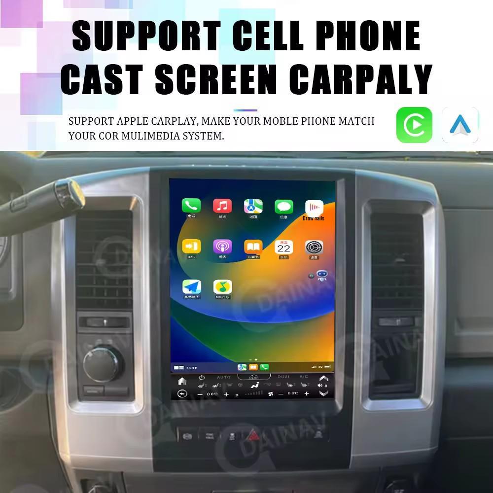 Dodge Ram 12.1-Inch Smart Android Vertical Screen with CarPlay