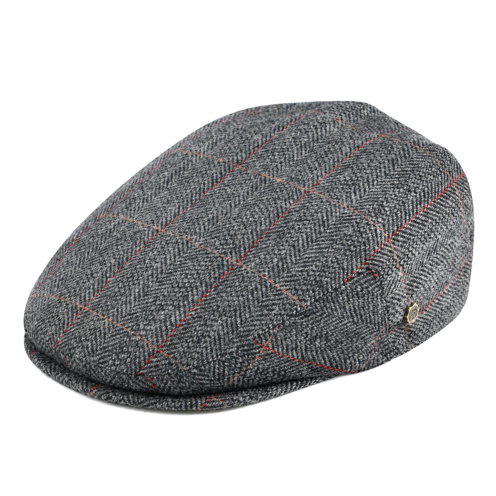 

VOBOOM Wool Tweed Herringbone Irish Cap Men Women Beret Cabbie Driver Hat Newsboy Caps Golf Ivy Flat Hats Green Navy Black 60-61cm
