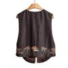 Jachetă Vestă din Mătase Satinată pentru Femei Primăvară Decolteu în V Broderie Stil Chinezesc Top Îmbrăcăminte Exterioară Modă Femei