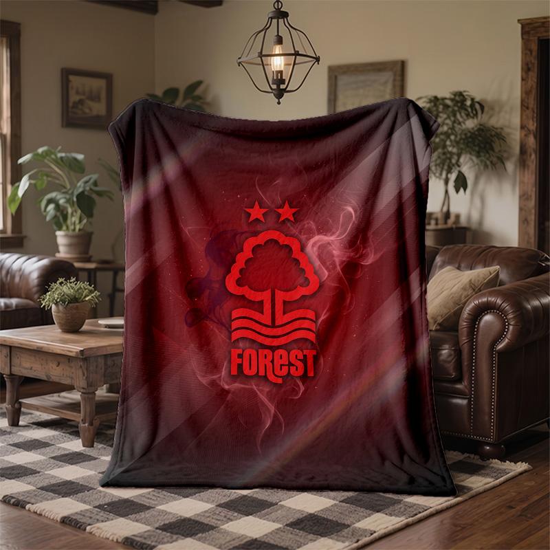 Nottingham Forest Theme Fleece Blanket Cozy Soft Plush Blanket For Bedroom Couch Travel