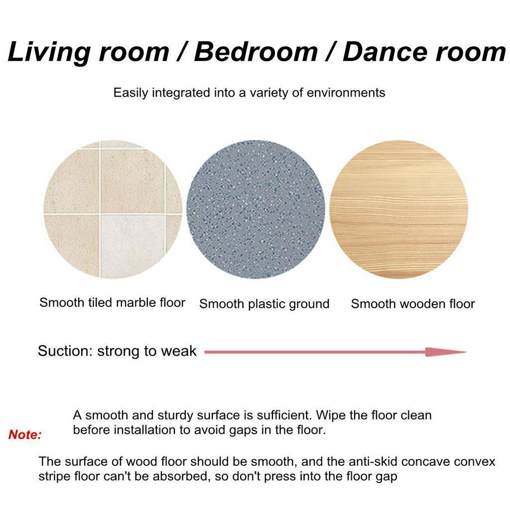 1,5-3,5M Freistehende Verstellbare Höhe + Gummi-Saugnapf-Ständer Schwarz + Pink Tragbare Stahl Ballett Tanzstange Gymnastikstange Heimfitness