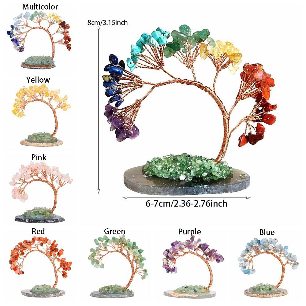 Natural Natural Crystal Tree Handicrafts Crystal Wishing Tree Ornaments Mini Tree Model  Office
