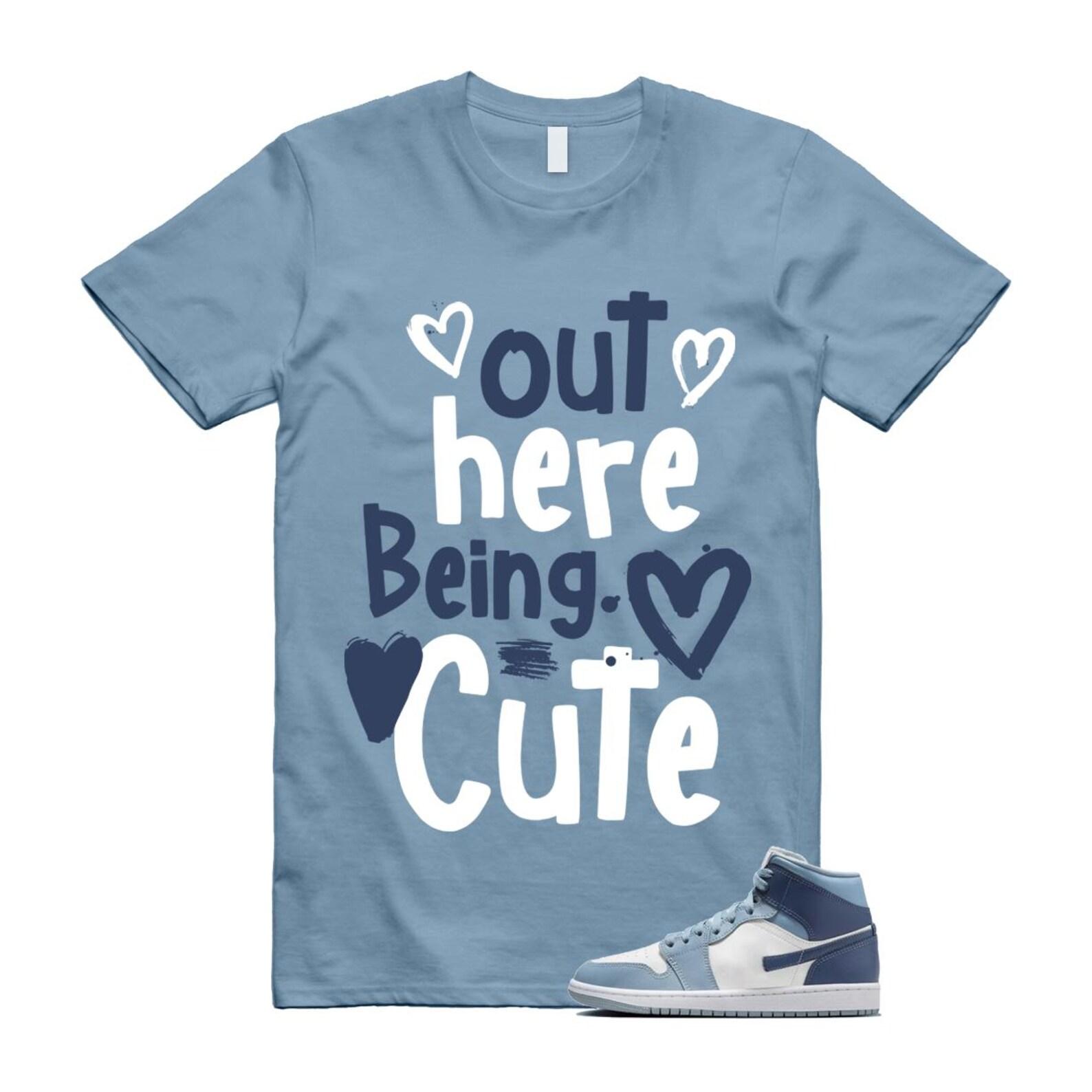 1 Diffused Blue Grey White Mid T Shirt Match C2 M