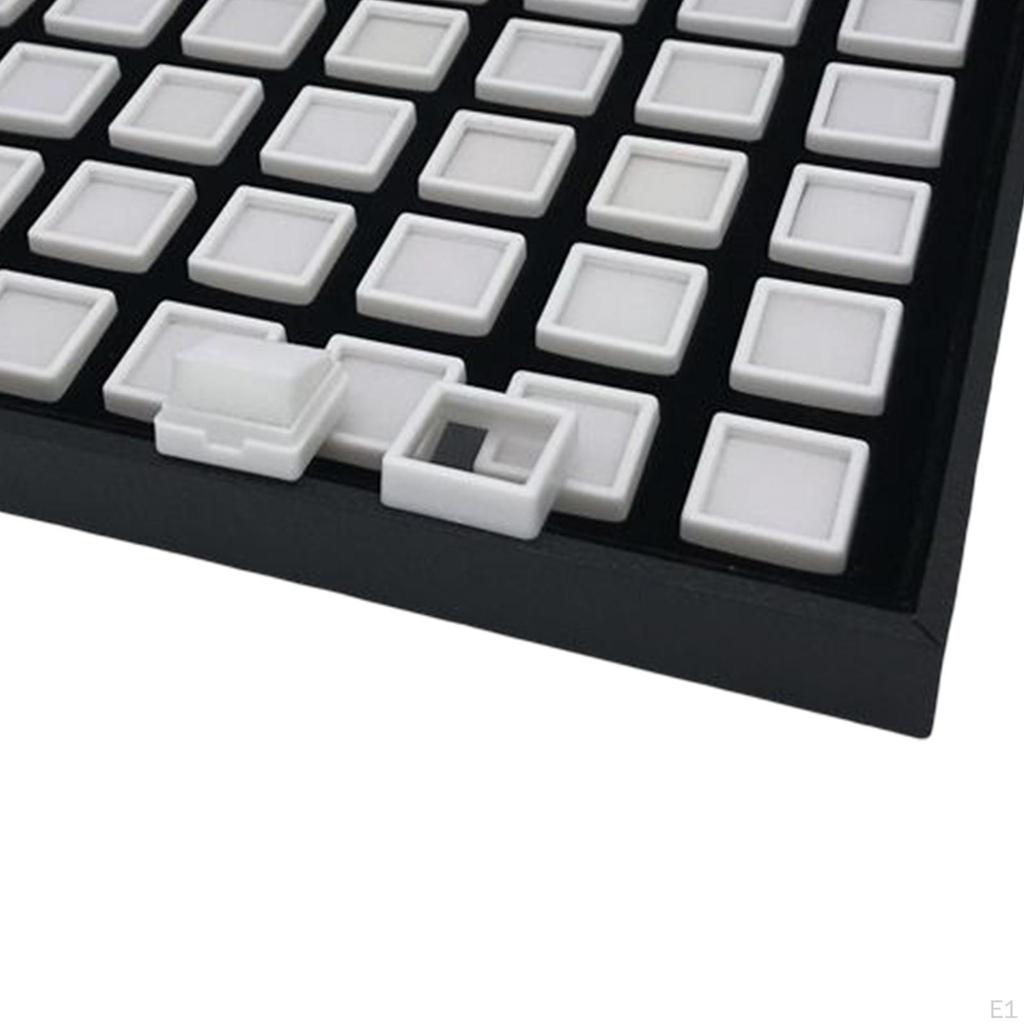 Gemstone Display Tray Counter Holder Storage Organizer for Loose Gemstones Bracelets