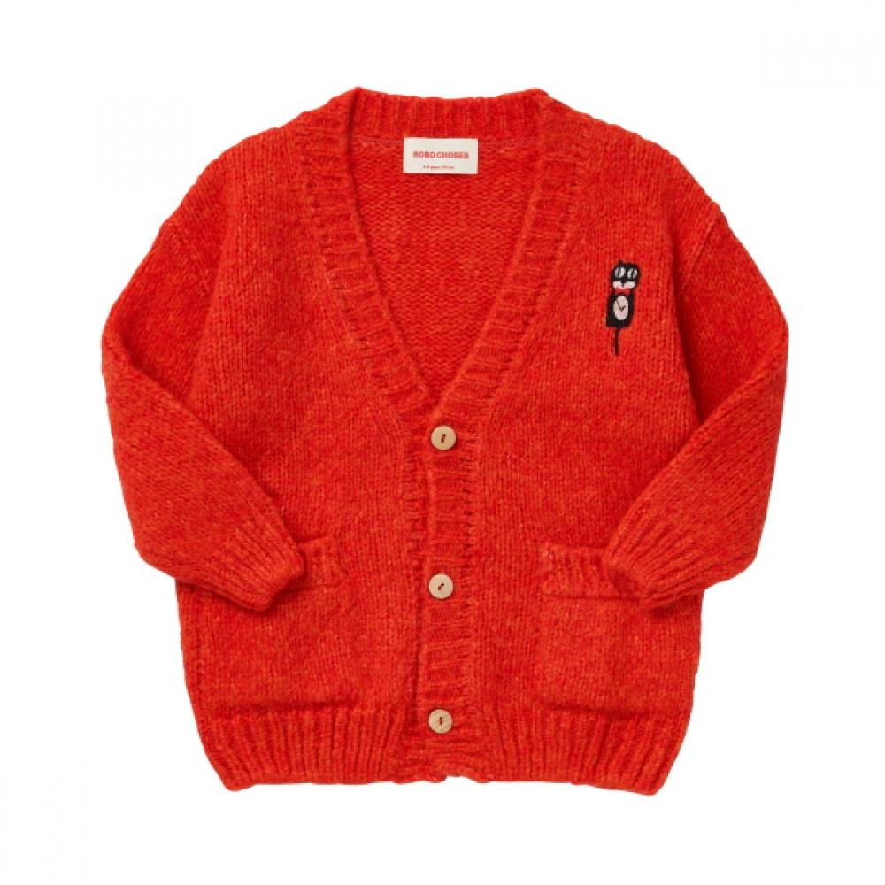 Boboshoz 222ac115 800 Cat Oc lOck V Neck Kids Cardigan