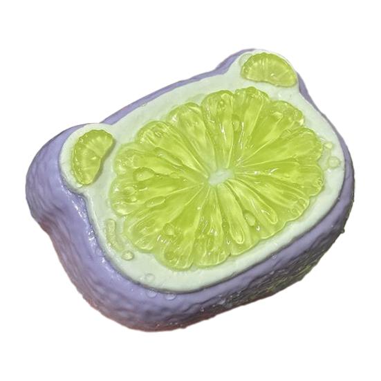 

Bear Cake Squeeze Toy Stress Relief Simulated Jelly Orange Cake Sensory Toy Soft Stretchy Food Shape Home Office Desk