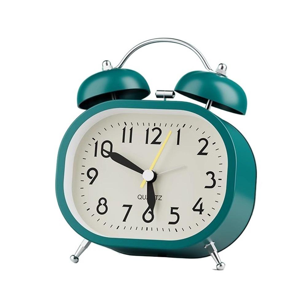 Metal Design Metal Alarm Clock Silent Operation Mechanical Clock  Deep Sleepers
